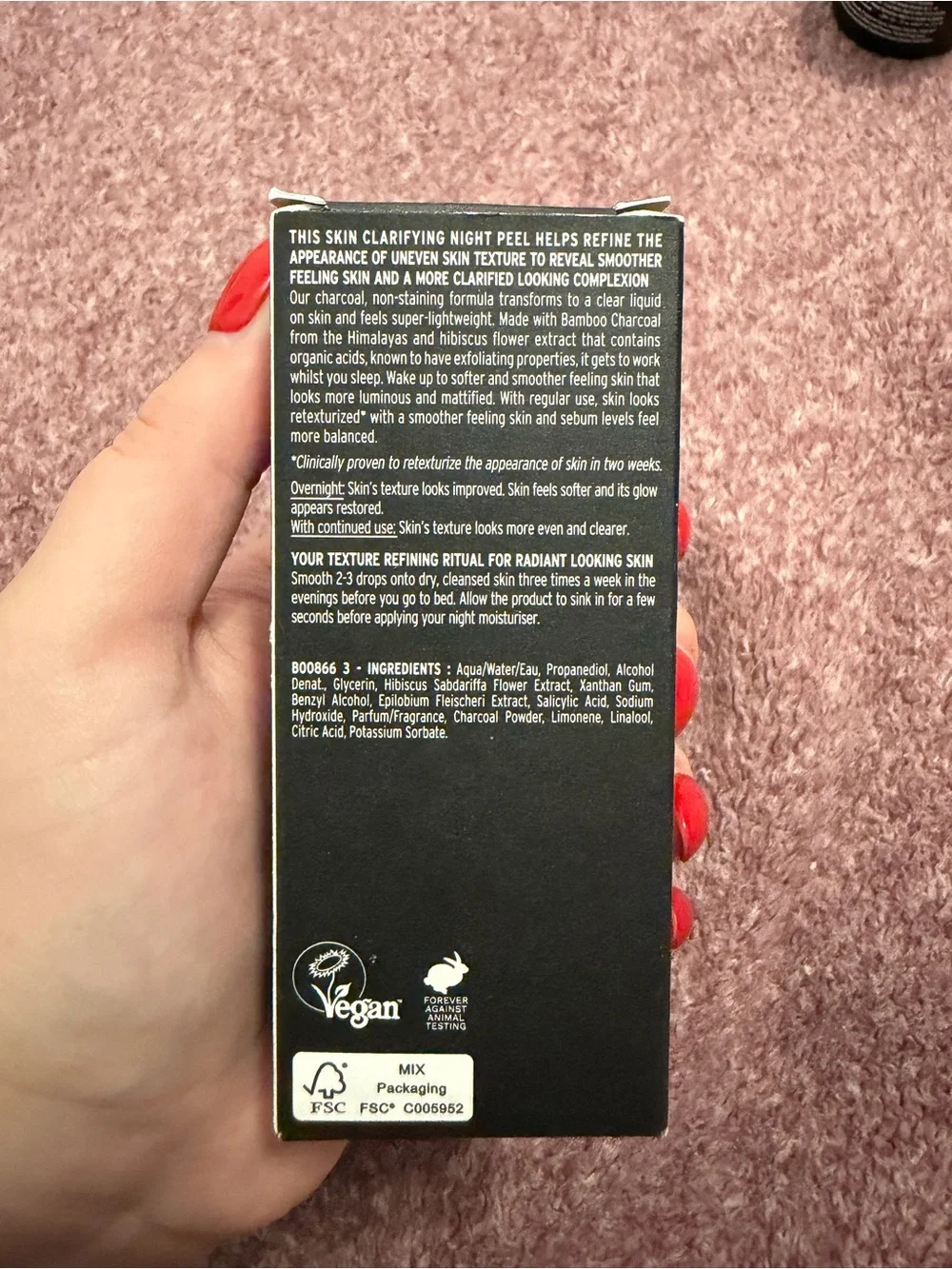 The Body Shop Himalayan Charcoal Skin Clarifying Night Peel - brand new